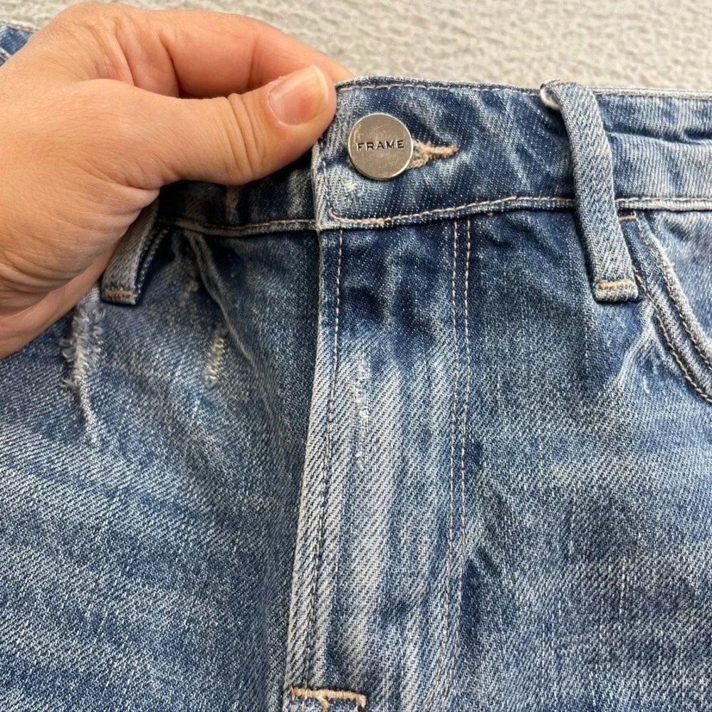 Frame Le Grand Garcon Short Womens 27 4 Denim Distressed Festival Summer Beach‎